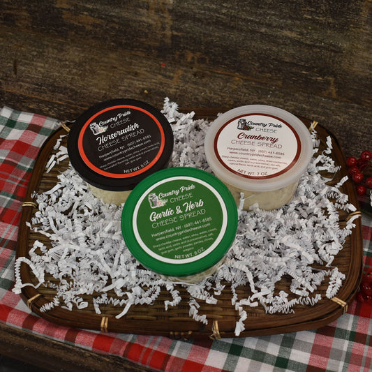 Christmas Bamboo Board with 3 Cheese Spreads