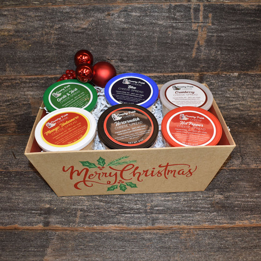Merry Christmas Box with 6 Cheese Spreads
